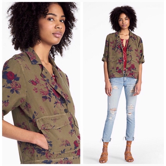 Lucky Brand Jackets & Blazers - Lucky Brand Floral Linen Jacket